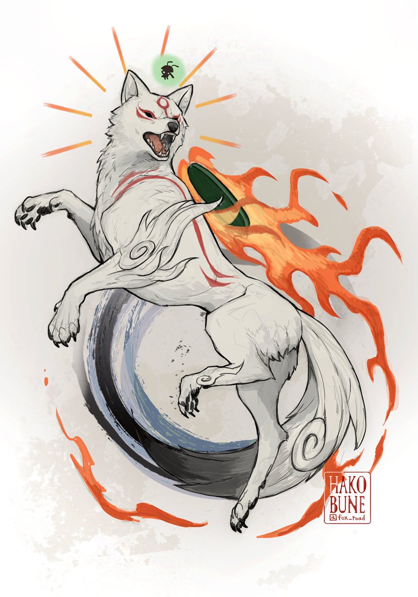 wolf fire no humans white fur open mouth full body claws  illustration images
