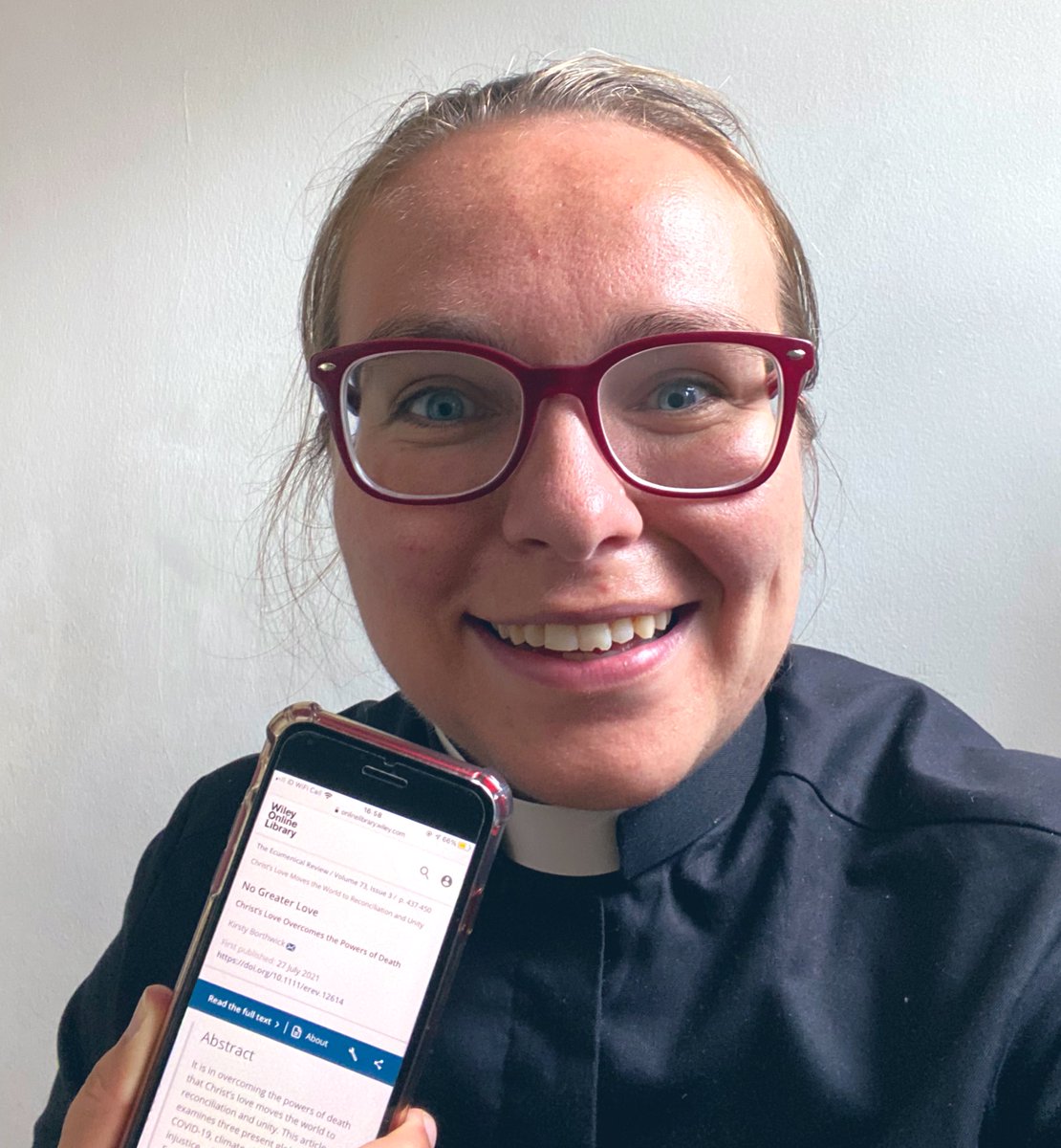 Well, what an exciting post-conference hour. New specs and news that my first ever article in an international journal has just been published (thanks @wccEREV!) Living the #DeaconTheologian dream today!