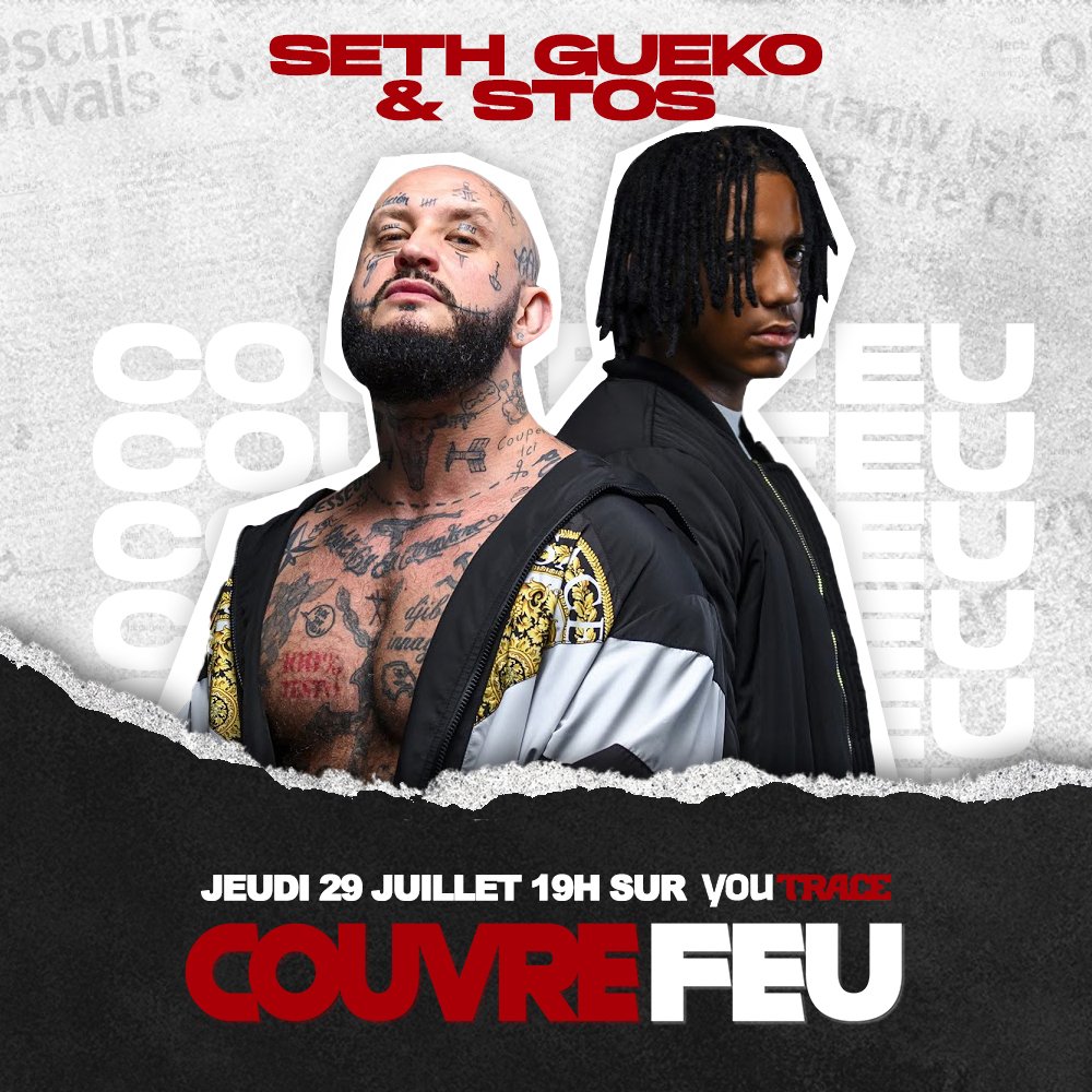 RDV jeudi à 19h sur le Youtube @YouTrace_off
Pour la nouvelle émission #COUVREFEU
Avec nos nouveaux invités <a href="/sethgueko/">louis de fitness</a> et <a href="/stosbaby1/">KUSHYKUSH 💶</a> pour leur EP
#TelPereTelFils déjà disponible 
#SETHGUEKOSTOSDANSCOUVREFEU
#YouTrace 
#TentendsPasOuKoi