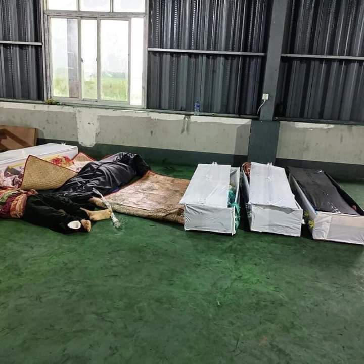 TripleJHtet's tweet photo. The bodies were reportedly cremated in a YCDC incinerator.

We have to make this happen and spread it around the world.

Every human being has human dignity.  You can't do that if you understand like a human being.
Crd
#WhatsHappeningInMyanmar https://t.co/W8cgw9qqd3