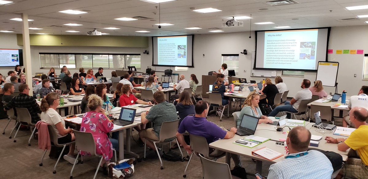 TamiPlein's tweet photo. What a great group of Iowa HS teachers starting their @OpenSciEd journey! Field testing PL Day here we go! @IowaSTEM #Iowascience https://t.co/m5kKcj3GD4