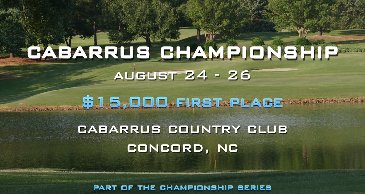 We start the 21-22 season with 3 events back-to-back the COLUMBIA OPEN Aug 10-12, the CHATMOSS CLASSIC Aug 17-19 featuring a $5,000 Q School Bonus to the winner followed by the first of our CHAMPIONSHIP SERIES events the CABARRUS CHAMPIONSHIP Aug 24-26 featuring a min $15,000 1st