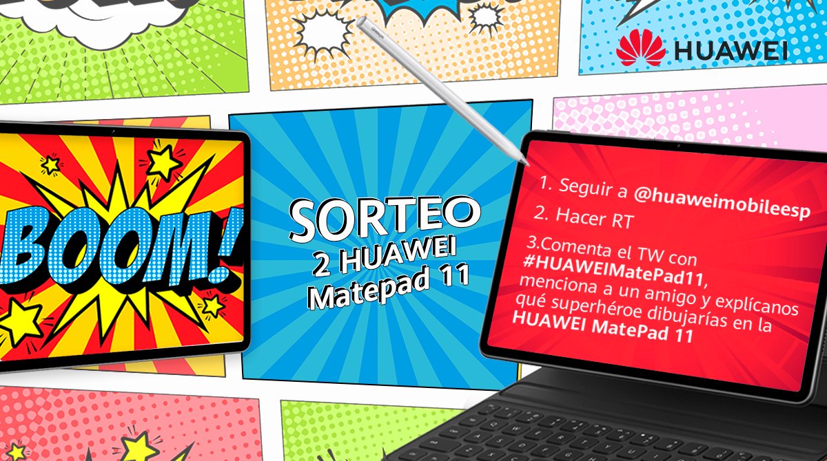 HuaweiMobileESP's tweet photo. 🙀¡SORTEAZO!

🦸🏻‍♂️¡Saca tu lado más friki y participa para ganar una HUAWEI MatePad 11!

1️⃣ Seguir a @huaweimobileesp 2️⃣ Hacer RT 3️⃣ Comenta el tweet con #HUAWEIMatePad11, menciona a un amigo y explícanos qué superhéroe dibujarías en la HUAWEI MatePad 11.

⬇️ Participa ya⬇️ https://t.co/JPcXARM7ro