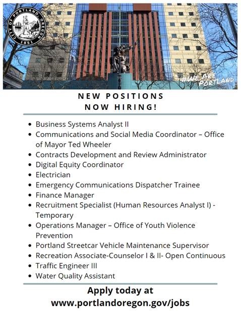 Portland's Hottest Jobs: City of Portland Openings Inside!
