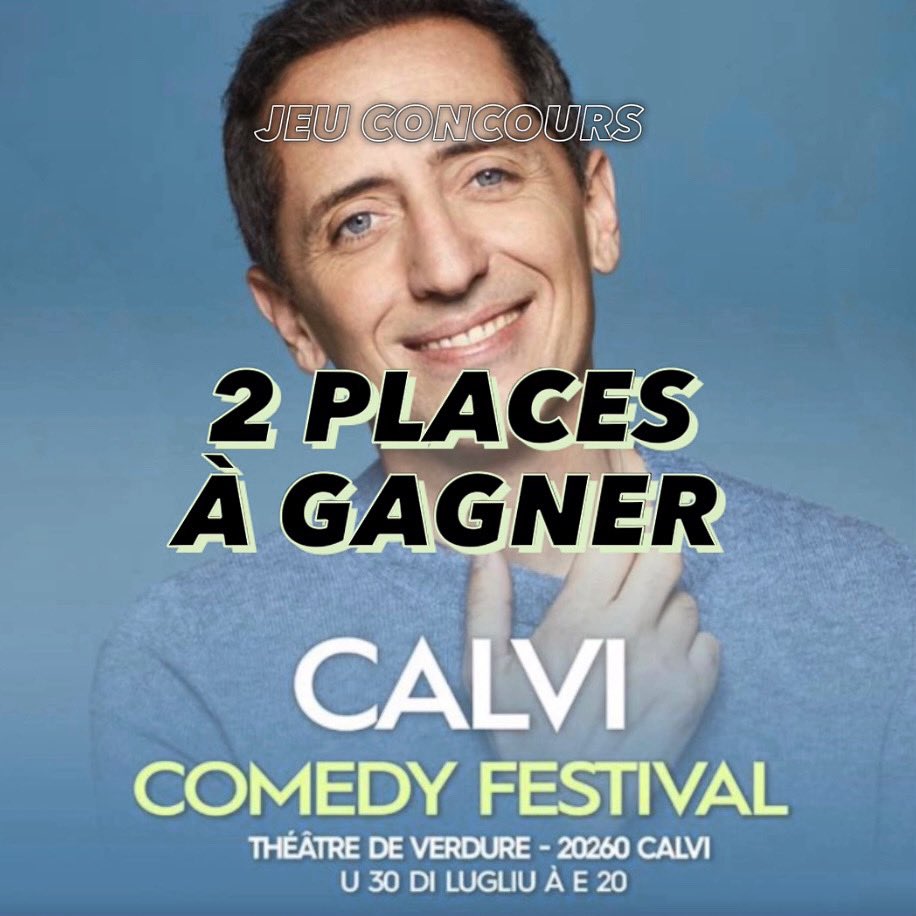 hestia2s's tweet photo. 🏆 Gagnez 2 places pour @gadelmaleh au Calvi Comedy Festival le vendredi 30/07 !

Pour participer, rendez-vous sur Instagram :
👉🏼 https://t.co/DuoyWecueJ https://t.co/fVbWFwnhZg