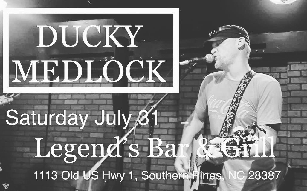 Come check out our debut at Legends in Southern Pines NC.  Gonna be a fun night. With special guest Charles Trotter.