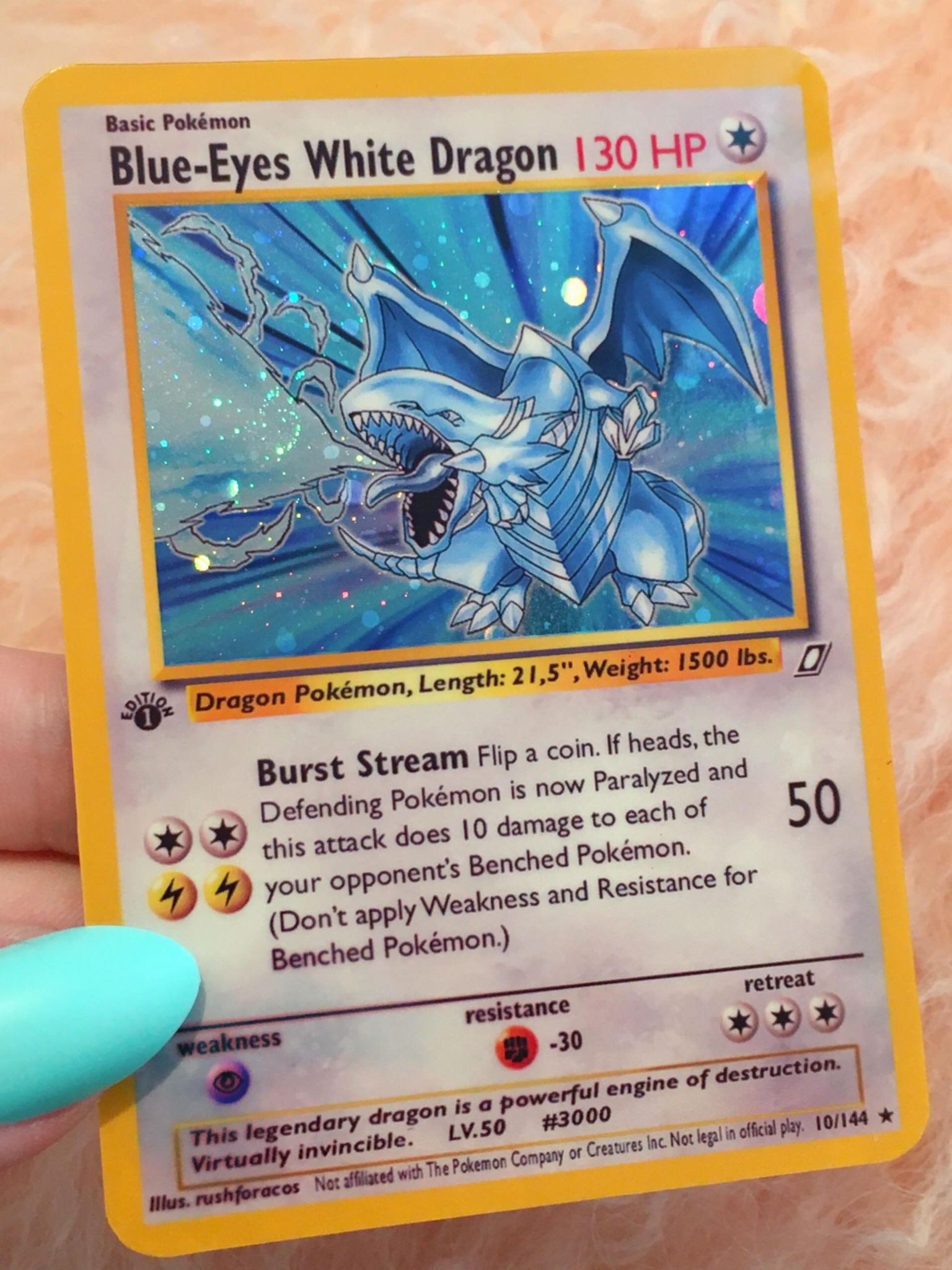 blue eyes white dragon pokemon card Blue-Eyes (Secret Rare) Secret Rare Dragon/Effect Blue-Eyes Alternative White Dragon [Ultra