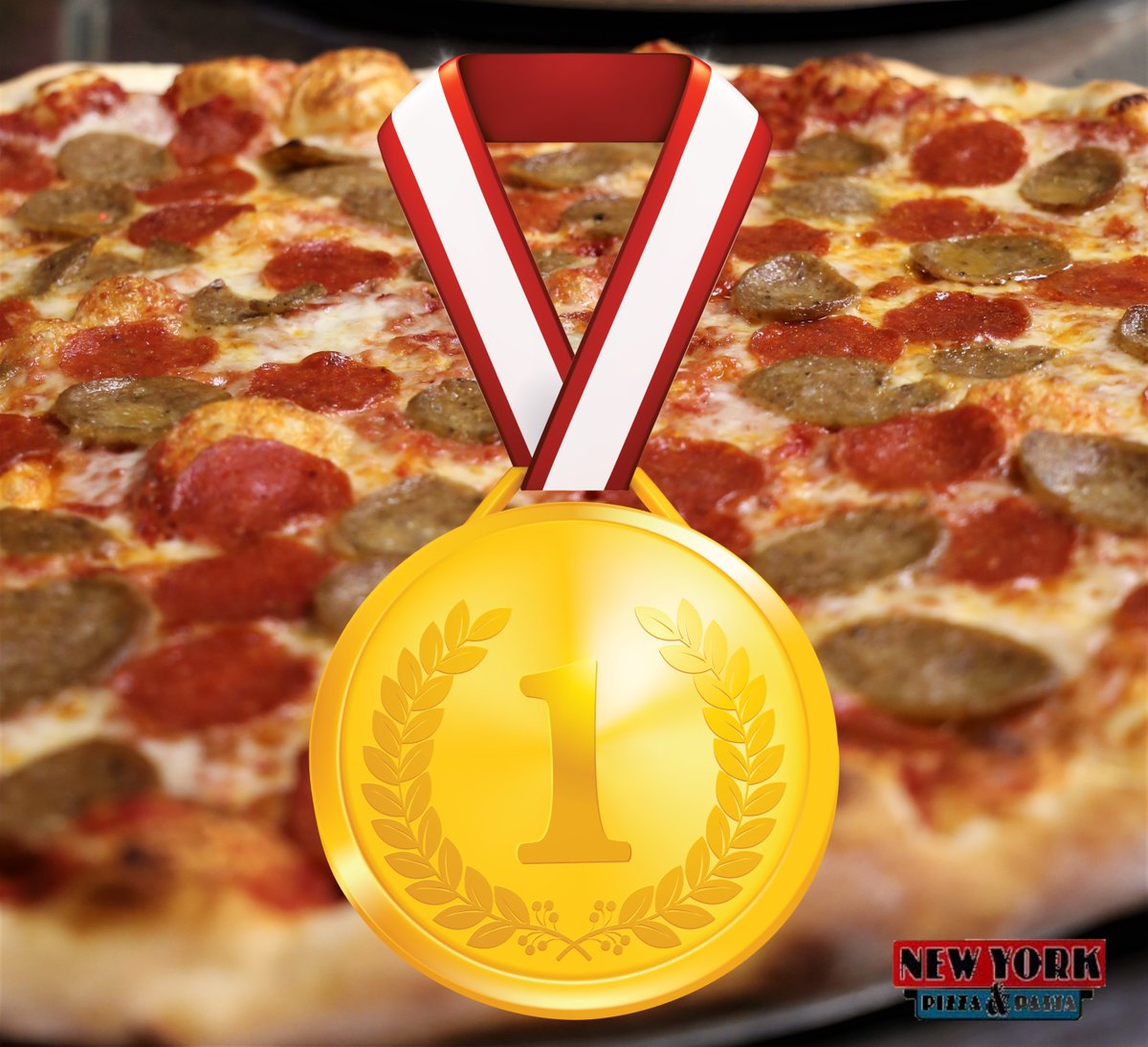 Watch the #Olympics with our gold medal winning pizza*.

*We're certain we'd win the gold for New York-style #pizza 🍕 in #NormanOK!! 🥇