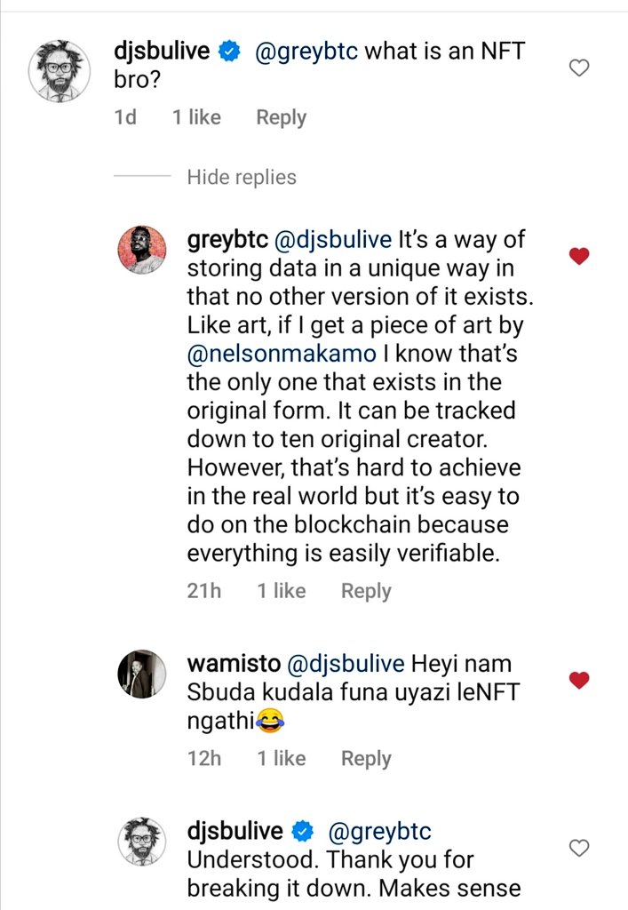 djsbu's tweet photo. Thanks to @DuskoPoppington for introducing me to NFTs. This time last month I didn't know what that was. Today I do.

Check how @greybtc breaks it down on the screenshot and read the definition according to Wikipedia https://t.co/XqajJvLlff