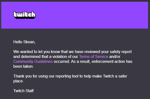 SkeanStream's tweet photo. Ha ha ha ha, guess who got banned?

Not me btw...

Reporting users might actually work sometimes.

#OMEGALUL #rentfree https://t.co/uSsyJXub5z