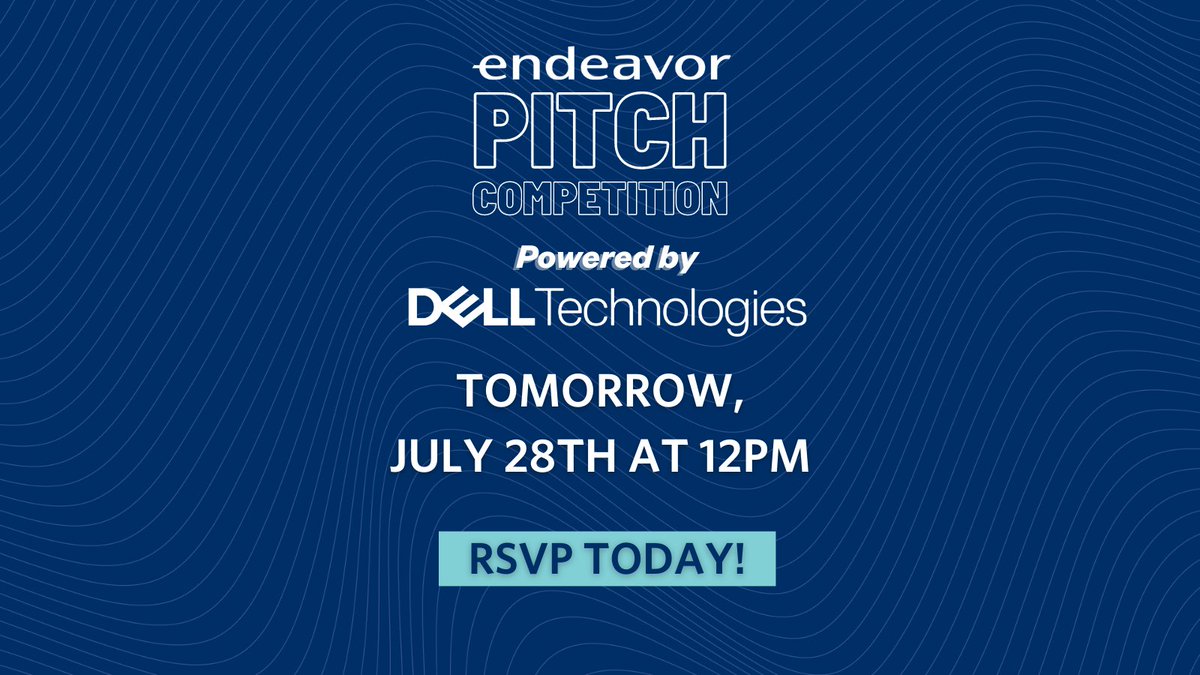 EndeavorMIA's tweet photo. Tune in tomorrow to our Endeavor Pitch Competition powered by Dell. Watch ten entrepreneurs pitch their companies to our panel of six judges. Haven’t RSVP'd yet? Register here:
https://t.co/leOyDExUTU. https://t.co/6uTM2niC9L