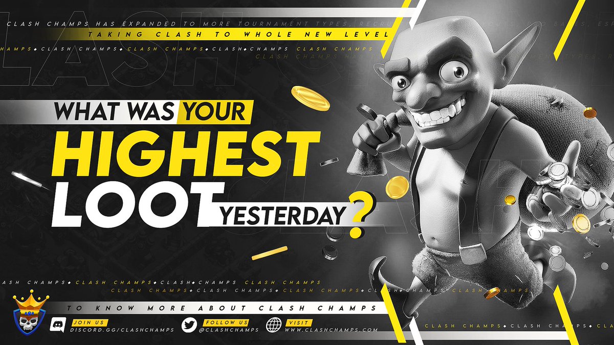 ClashChamps's tweet photo. What was your highest loot yesterday?🤩⚔ Comment below.

🌟Get a TH12 Pro Base layout for you 👉 https://t.co/RTenIPM5Uy

Join us on Discord 👉 https://t.co/wvXaT15MEL

#Clashon #ClashOfClans #Cocbases #CocLoot https://t.co/QADGeKCuCd