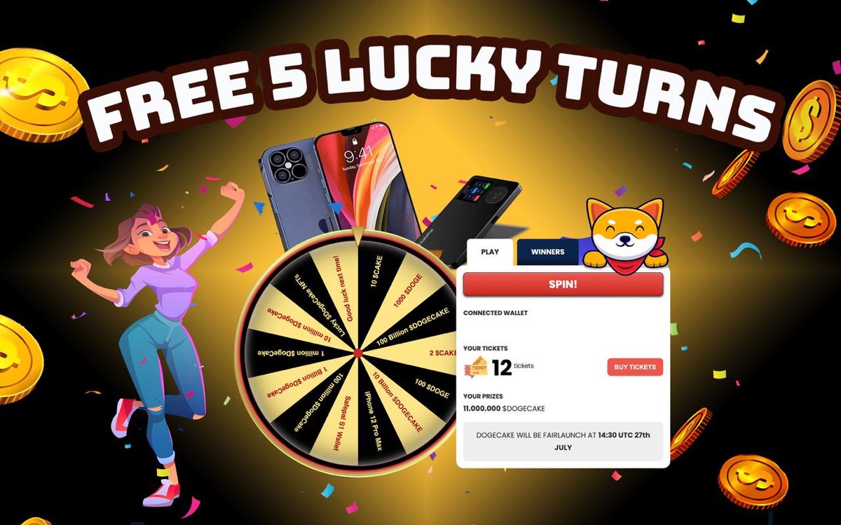 We are sorry for this inconvenience. 

We give away 5 free turns for everyone to spin the lucky wheel. 
 
Visit lottery.dogecake.app and try your luck.