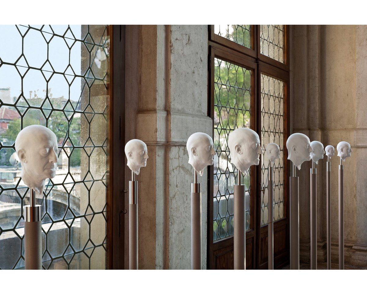 BarryXBall's tweet photo. Pseudogroup of Giuseppe Panza in Macedonian White Marble 
The Grand Staircase (Landing) – Ca' Rezzonico, Venice
2011 - 2013
Manipulated Digital Photograph https://t.co/tYEQisjspg