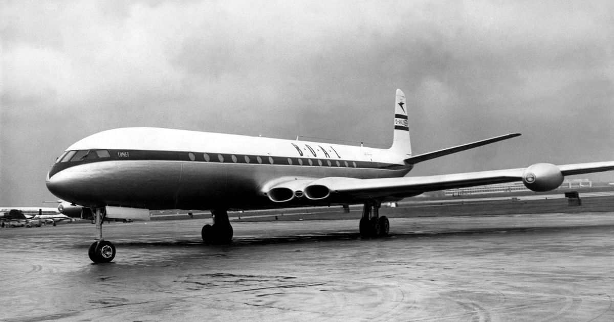 Repost <a href="/One_More_Orbit/">One More Orbit</a> 
#OTD in 1949, the British De Havilland Comet makes its maiden test-flight in England. The jet engine would revolutionise the industry, decreasing air travel time by enabling planes to climb faster and fly higher.
Photo: NCJ Archive.
#dehavilland