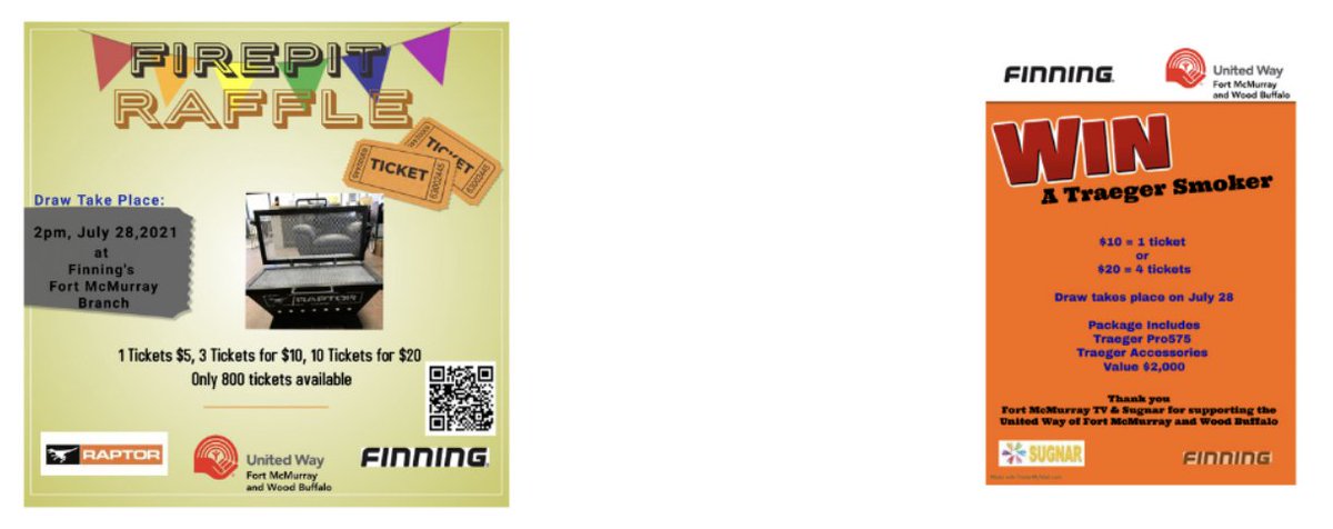 Our community supporter <a href="/finningcanada/">Finning Canada</a>  has TWO raffles ending tomorrow.  Get your tickets before time runs out! Go to fmwbunitedway.com/raffles to access these raffles and learn more! #localloveymm