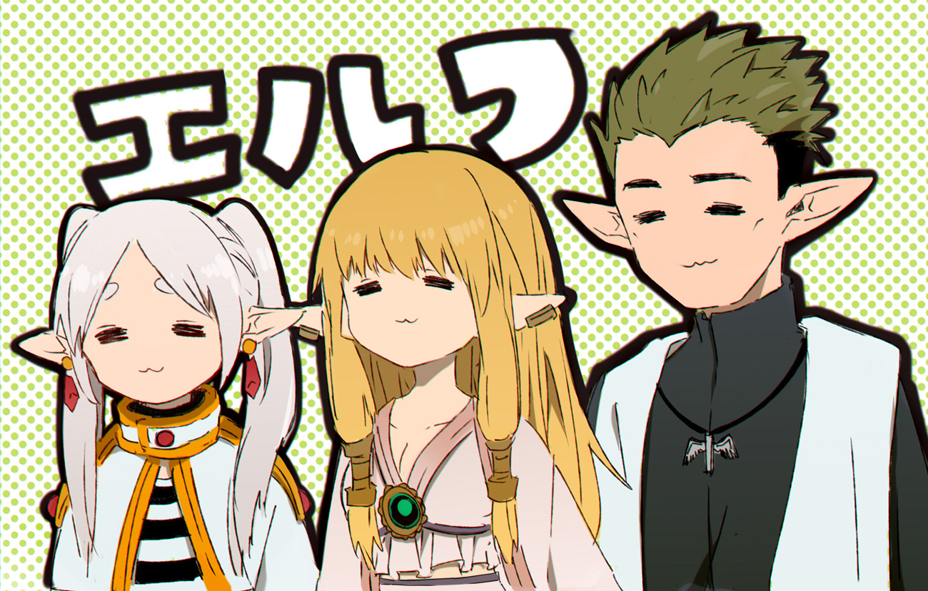 ( ´ ω ` ) từ trái sang: Frieren, Serie, Kraft