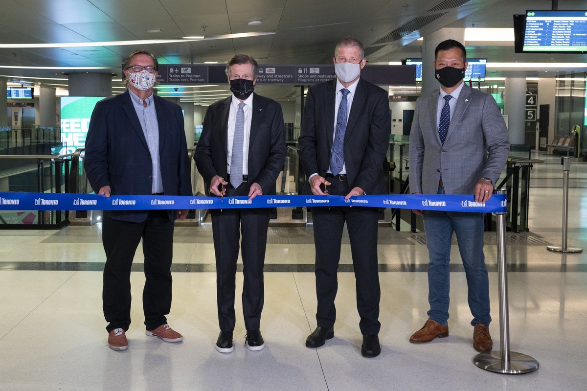JohnTory's tweet image. Today, I was joined by @j_maloney, @StanChoMPP &amp;amp; Phil Verster to announce the official opening of @unionstationTO's Bay Concourse to the public. 
 
After years of extensive work on this difficult project, the revitalization is now complete &amp;amp; we are ready to welcome people back.
