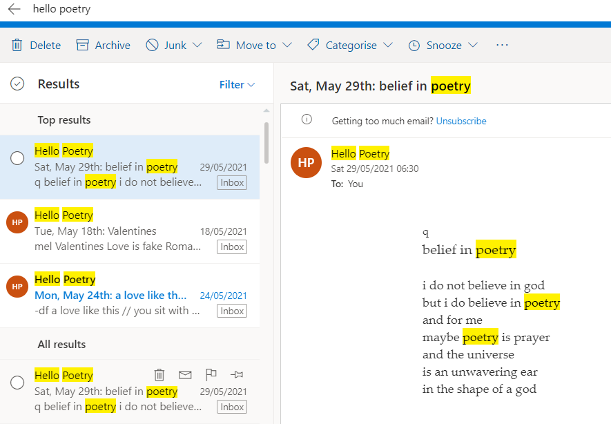 SweetJacksonFan's tweet photo. @hellopoetry Also, May 2021 is the last time I received automated e-mails from Hello Poetry.  Why did they stop and why can't I access my HP account?  I have over 200 poems that I have hidden.  I would like to access them please. https://t.co/sNWr4dvmqP