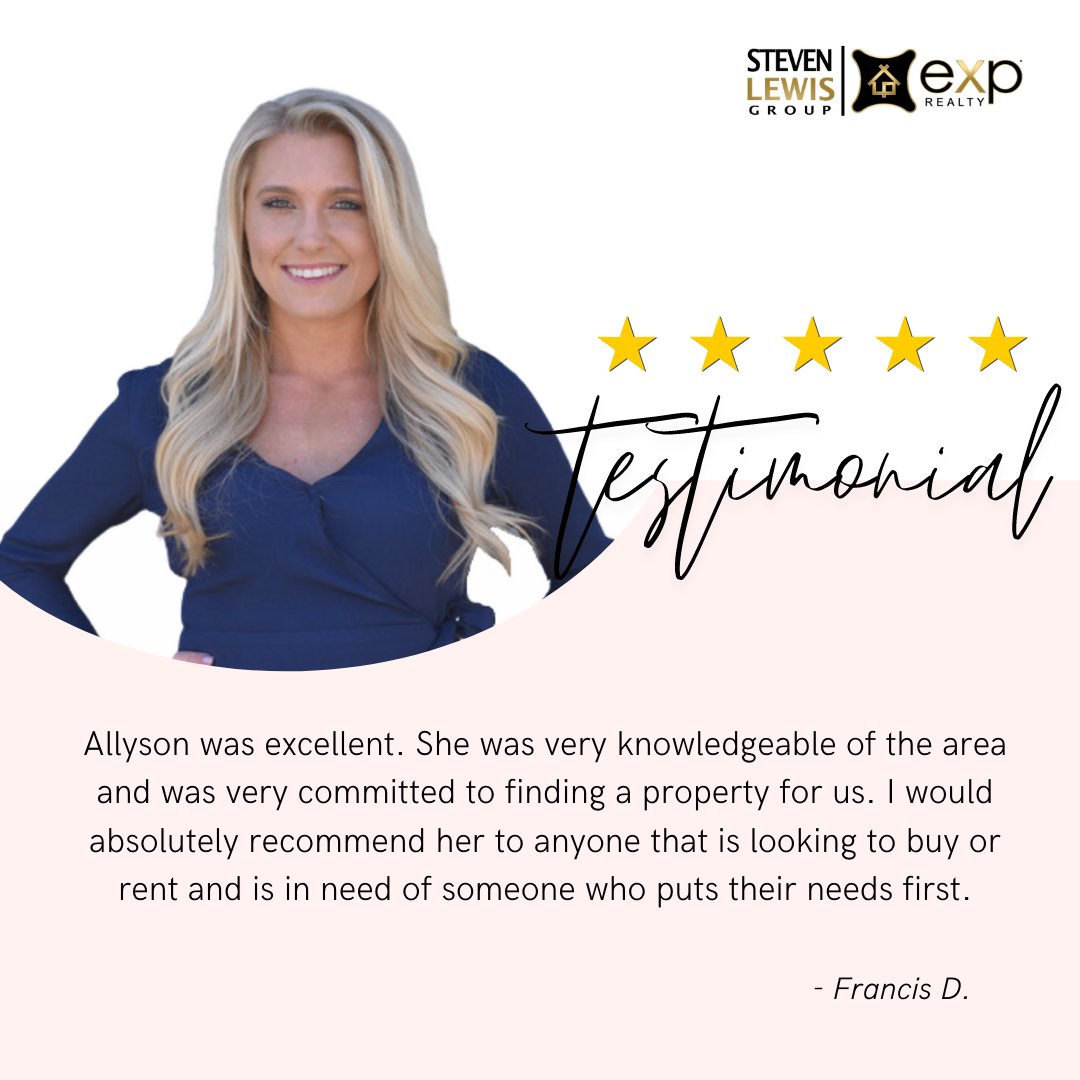 StevenLewisGrp's tweet photo. Allyson will be on your side working to make your house purchase as simple and successful as possible. The best part about working with her is that she is focused on finding homes that meet your needs than she is on closing a deal. https://t.co/DVp4SNbYCG