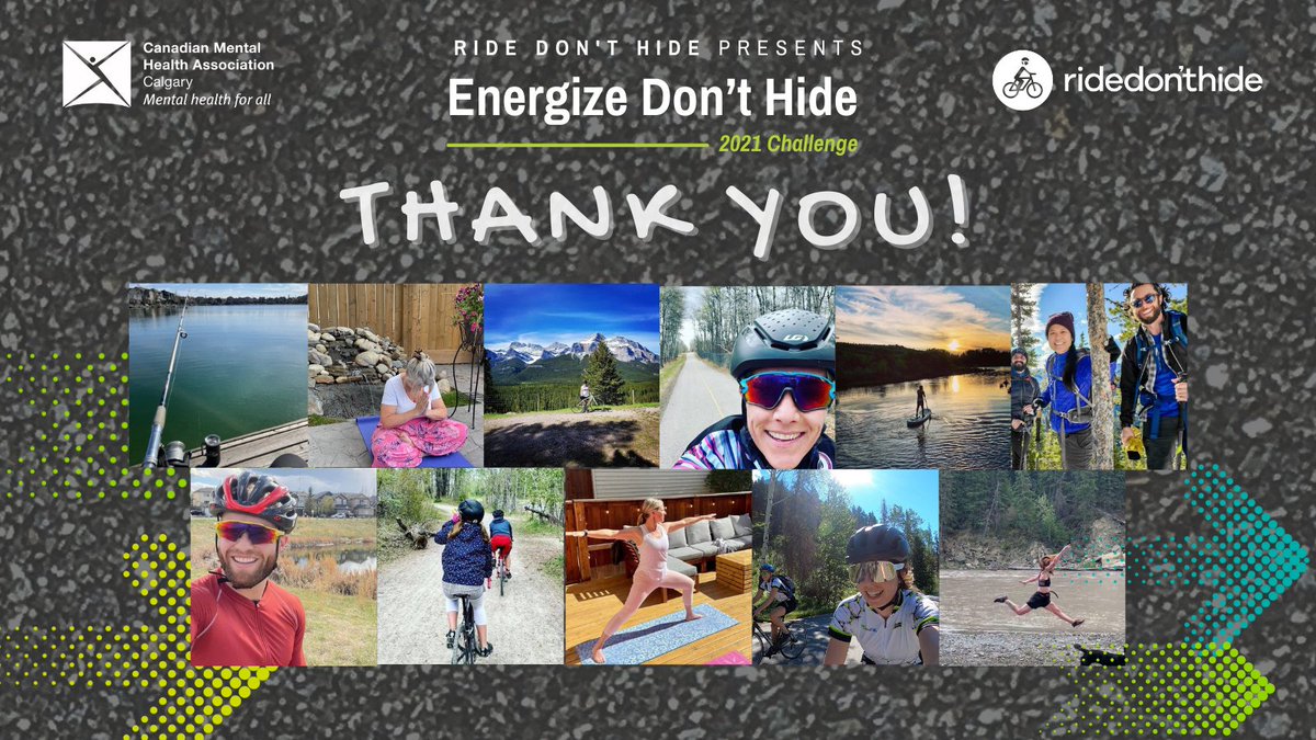 CMHACalgary's tweet image. Thank you to all of our energizers and supporters for showcasing how you energized with us this summer in our #EnergizeDontHide2021 Challenge! We can&apos;t wait to see you all next summer (hopefully in-person!) #SupportYYC #MentalHealthForAll
