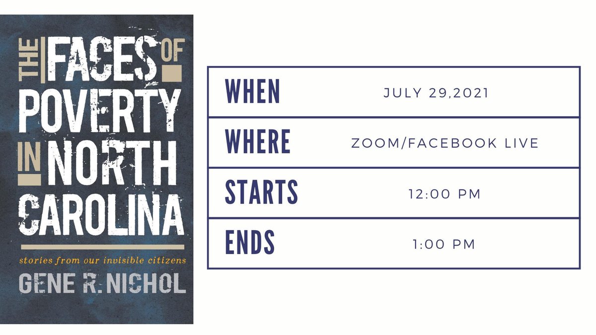 Today at noon, Professor Gene Nichol discusses COVID-19, inequality and poverty in our state.