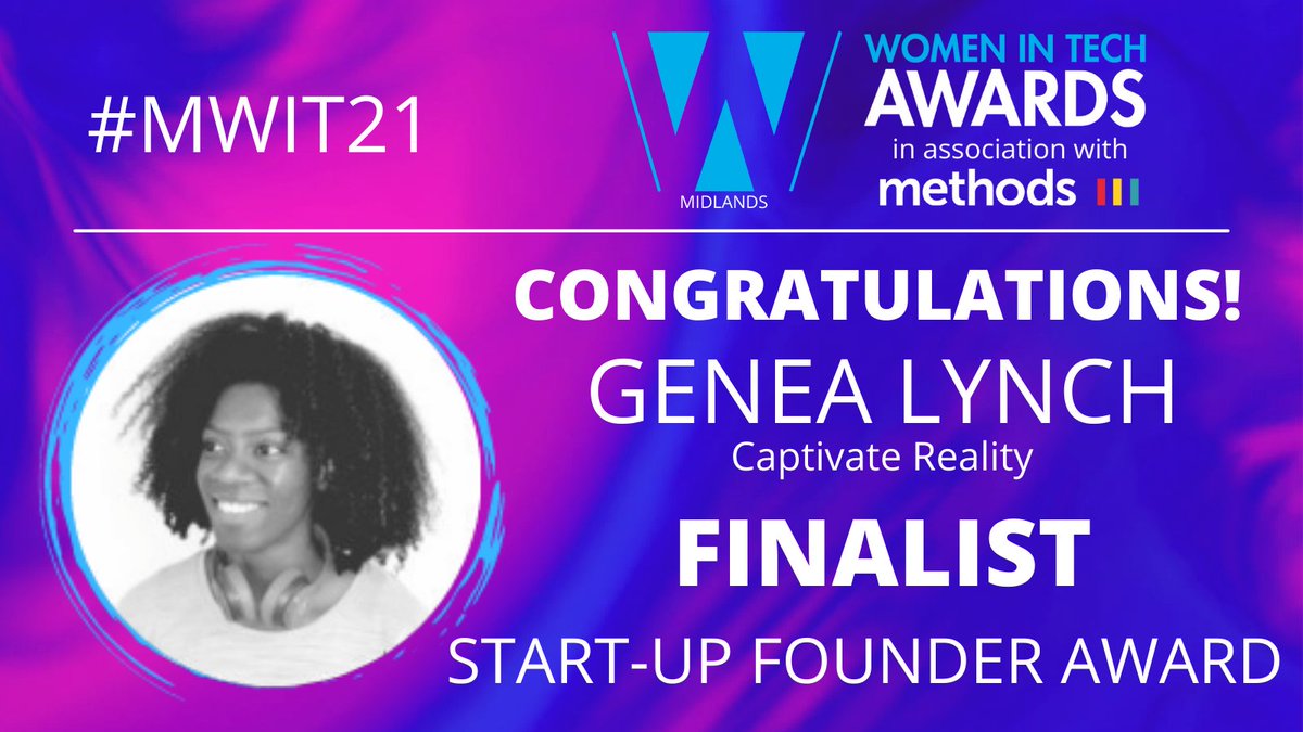 WITAwards's tweet photo. Congratulations! @GeneaLynch finalist for 'Start-Up Founder' Award @WITAwards in association with @MethodsDigital we look forward to celebrating with you all on 07.10.21 @eastsiderooms #MWIT21 https://t.co/IVUm8umTWs