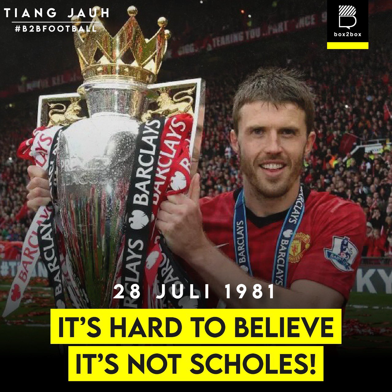 Happy Birthday, Michael Carrick!

It s hard to believe it s not Scholes.  