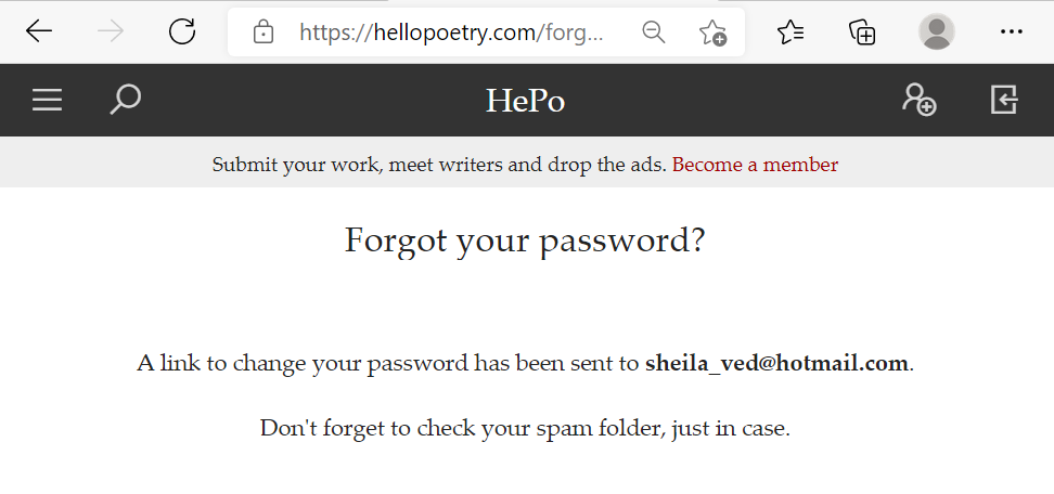 SweetJacksonFan's tweet photo. @hellopoetry I tried resetting my password but yet again I haven't received the link to change my password.  I have checked my junk mail too.  Can someone please respond to me.  Thanks. https://t.co/r0VnAcvU5E