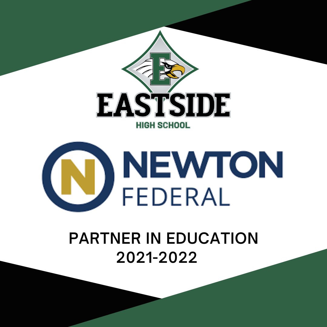 EHS_Eagles's tweet photo. Thank you to @NewtonFederal for supporting our students and staff members as a 2021-2022 EHS PARTNER IN EDUCATION!  #WeBleedGREEN #EastsideGraduatesEXCELLENCE https://t.co/5PlP9lYgEf
