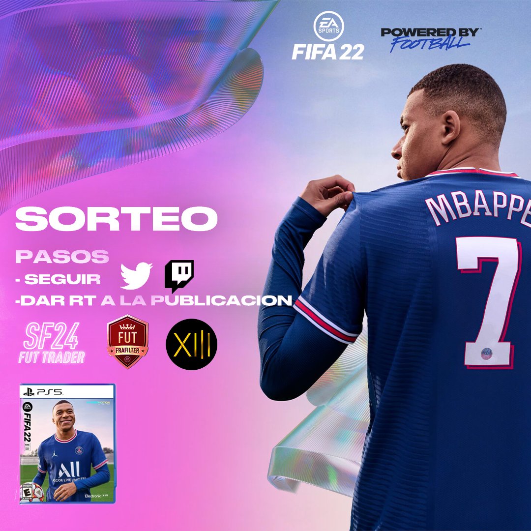 sf24fut's tweet image. 🎁🇲🇽SORTEO 2 FIFA 22 Standard Edition  🇪🇨🎁
⭐️Cualquier plataforma

Requisitos:
🟢Seguir: 
                 @roxasorg13             
                 @FraFilter              
                 @sf24fut 
Dar RT 🔁 y ❤️a este Tweet
🗓️ Sorteo 20/08
Mucha Suerte🍀
