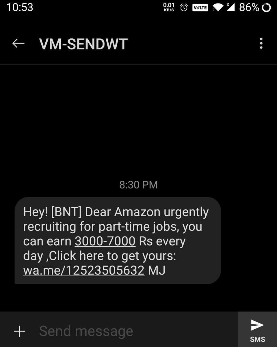 PradeepKumarRS3's tweet image. Hey @amazonIN I have received this message, did your team has sent this message to customer?