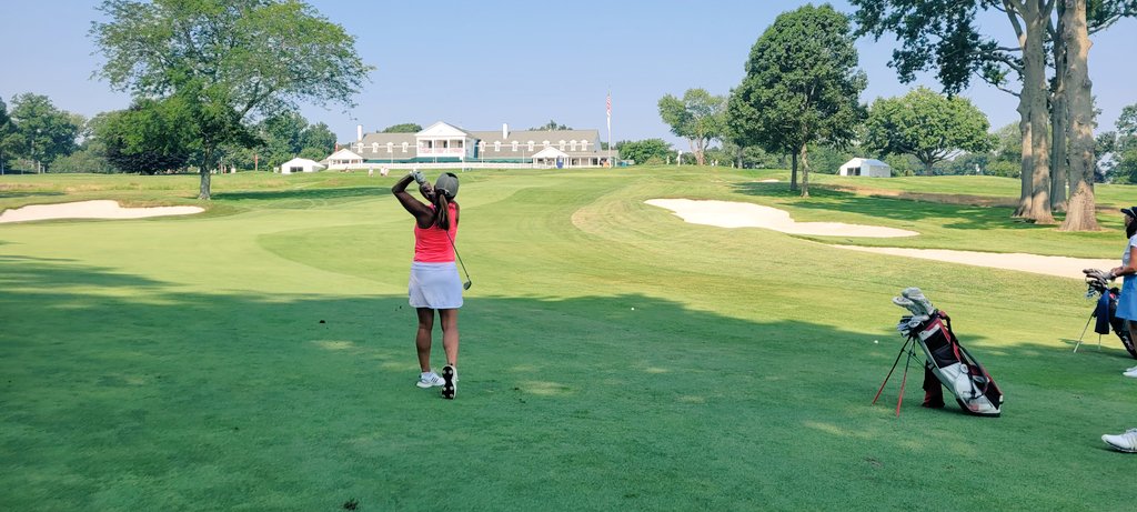 BrianMcGolf's tweet photo. Another hot one before the weather breaks...
#hardwalk
#greatsetup
One more tune up tomorrow for @PeloGolf
#USSeniorWomensOpen https://t.co/nxgKAd4cJn