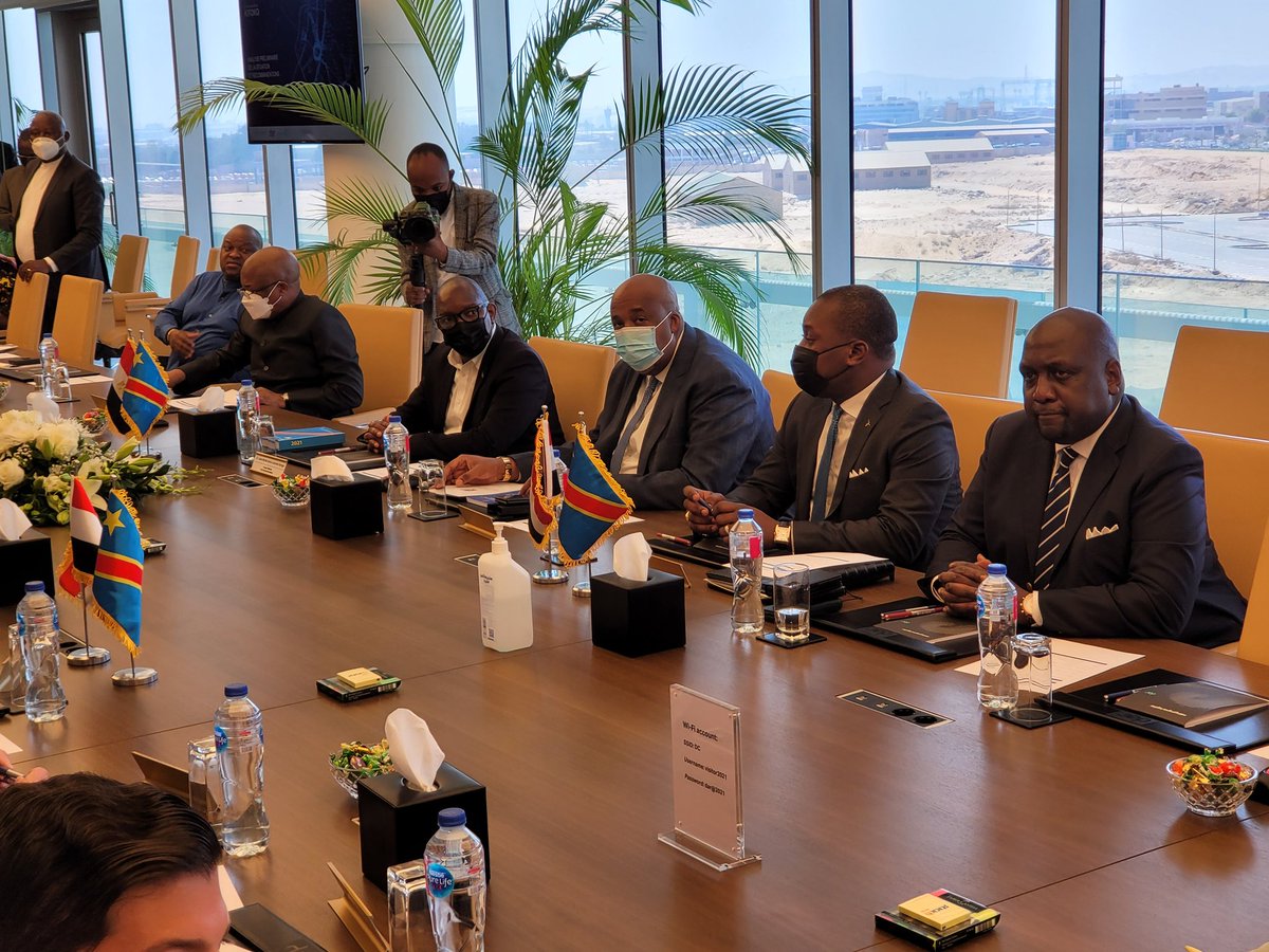 JKanyoni's tweet photo. Excellente réunion sous la direction du PM au Caire en Égypte @LukondeSama sur le projet Kitoko avec l'entreprise INCOME avec une forte équipe du Minetat @GuyLoando_ le Minetat Mwabilu et le Min @molendosakombi . Belles perspectives en vue pour la matérialisation du projet. https://t.co/1pNeUzhNWl