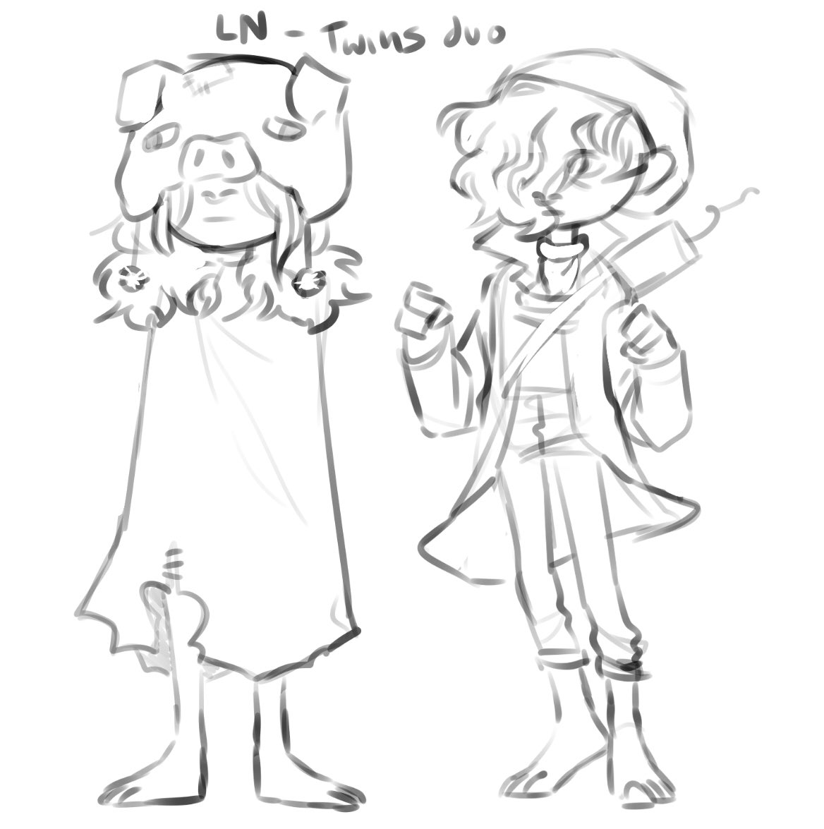 Sketches based off Rat Kings designs for Working Title: Hunger 