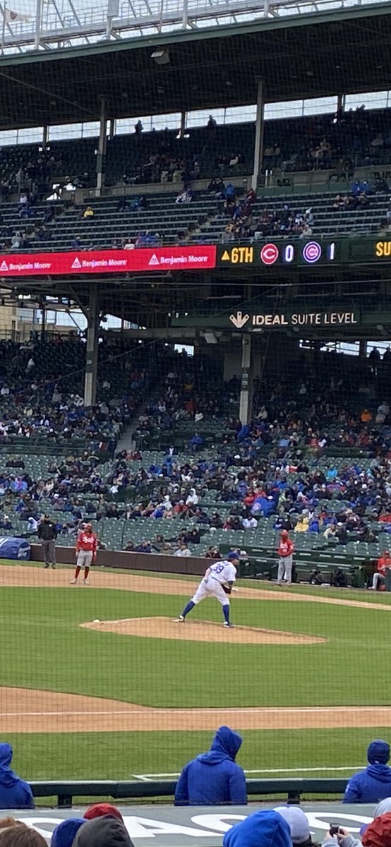 Bcooper21's tweet photo. @BigCountry1739 glad we got to see you pitch in person in a Cubs uniform. Best of luck to you and thank you! #TheSheriff https://t.co/US6176PWBo