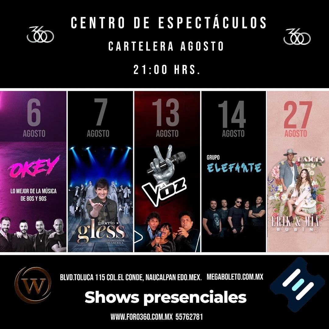 360Foro's tweet photo. aquí les dejamos nuestra cartelera del #Foro360  para Agosto!!

compra tus #boletos para cualquier evento en https://t.co/jyfVA3BewW
o visita nuestra página https://t.co/JM2eIO0E0T para más información https://t.co/ZIhTYqtIHq