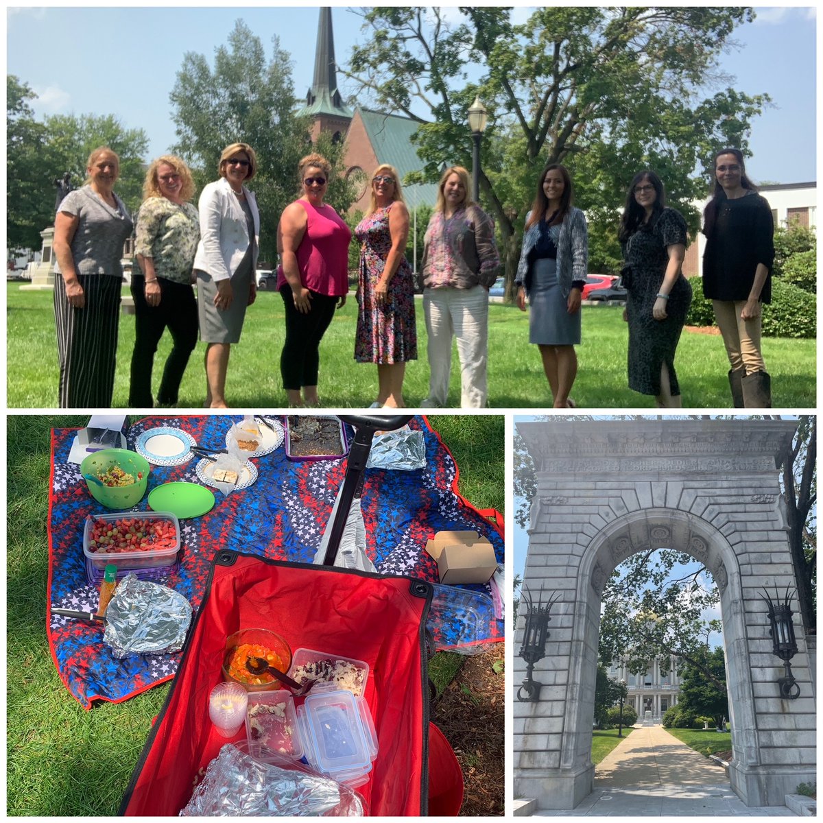 PastoriKrans's tweet photo. Today the team at Pastori | Krans enjoyed the beautiful weather and had a summer potluck lunch on the State House lawn. So many delicious dishes were shared along with stories and laughter. #TeamBonding #Summer #Potluck #NHStateHouse #PastoriKrans https://t.co/AJKaJE1Tqp