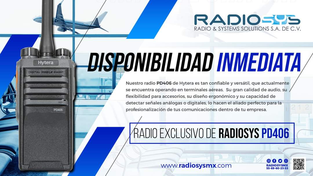 Radiosysmx's tweet photo. La comunicación en nuestros espacios de trabajo debe de ser sencilla, confiable, de calidad y accesible. Nuestro radio #PD406 de #Hytera nos ofrece comunicaciones profesionales y al alcance de cada proyecto.

Disponibilidad inmediata en #Radiosys. https://t.co/seKpwuTRwF