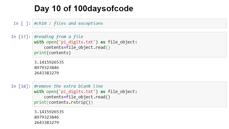 pythonbazi's tweet image. Day 10 of #100DaysOfCode studying #Python
files and exceptions
one more chapter to start the gaming project 😉