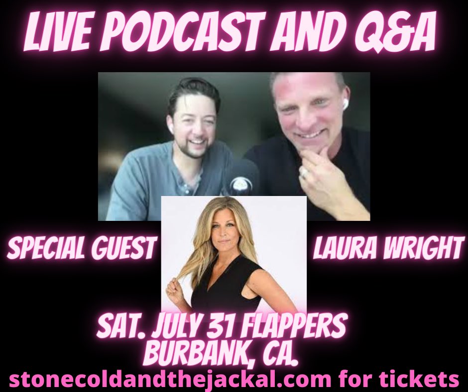 Friends! We will be in Burbank this Saturday! We will be doing a LIVE podcast and a really fun Q&A! We have special guest @lldubs Laura Wright (Carly-GH) JOIN US!!! 7/31/21 flapperscomedy.com/shows/thats-aw…