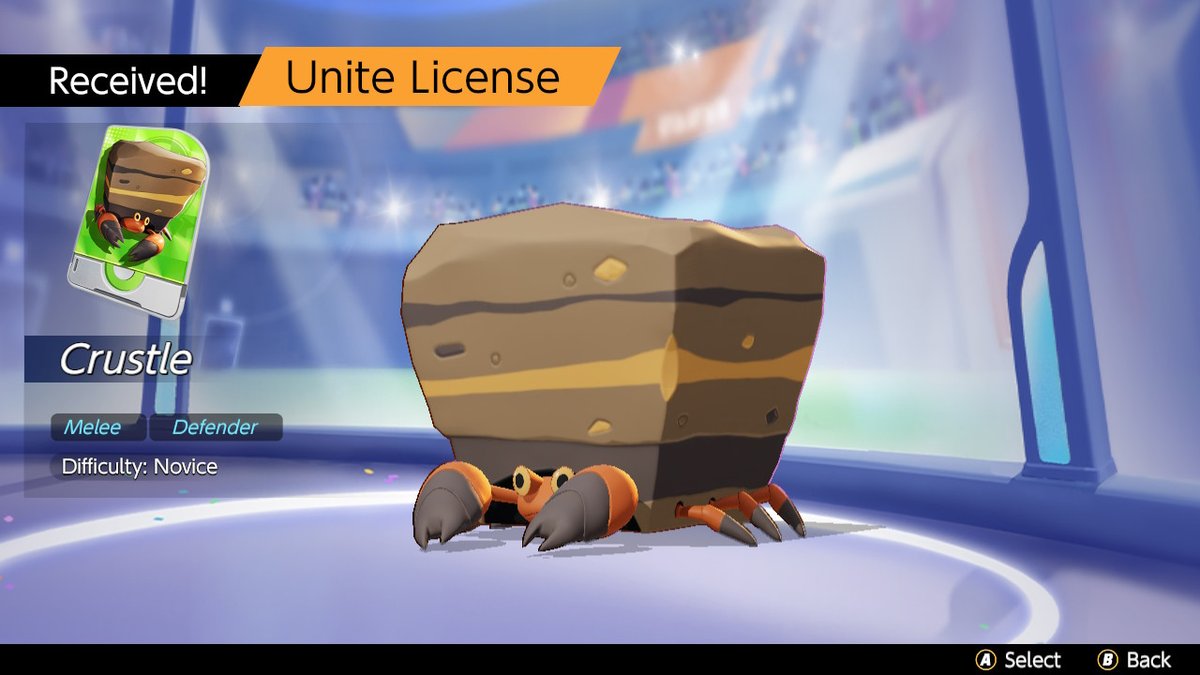 vBaMnup's tweet photo. А вы уже получили лицензию на #Crustle ? #PokemonUNITE #NintendoSwitch https://t.co/jIeCLFzhzZ