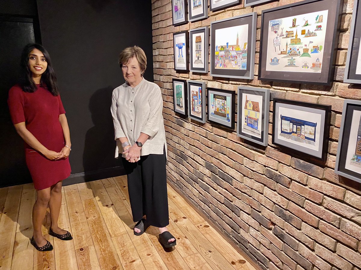 Highlight of my career so far!

Me: “Hi Delia, I’m Raveena, lovely to meet you.”
Delia Smith: “I know who you are, I watch you on <a href="/itvanglia/">ITV News Anglia</a> all the time!”

Brilliant to speak to Norfolk artist Nick Chinnery &amp; <a href="/NorwichCityFC/">Norwich City FC</a> Delia Smith on how she bought all 101 of his paintings!