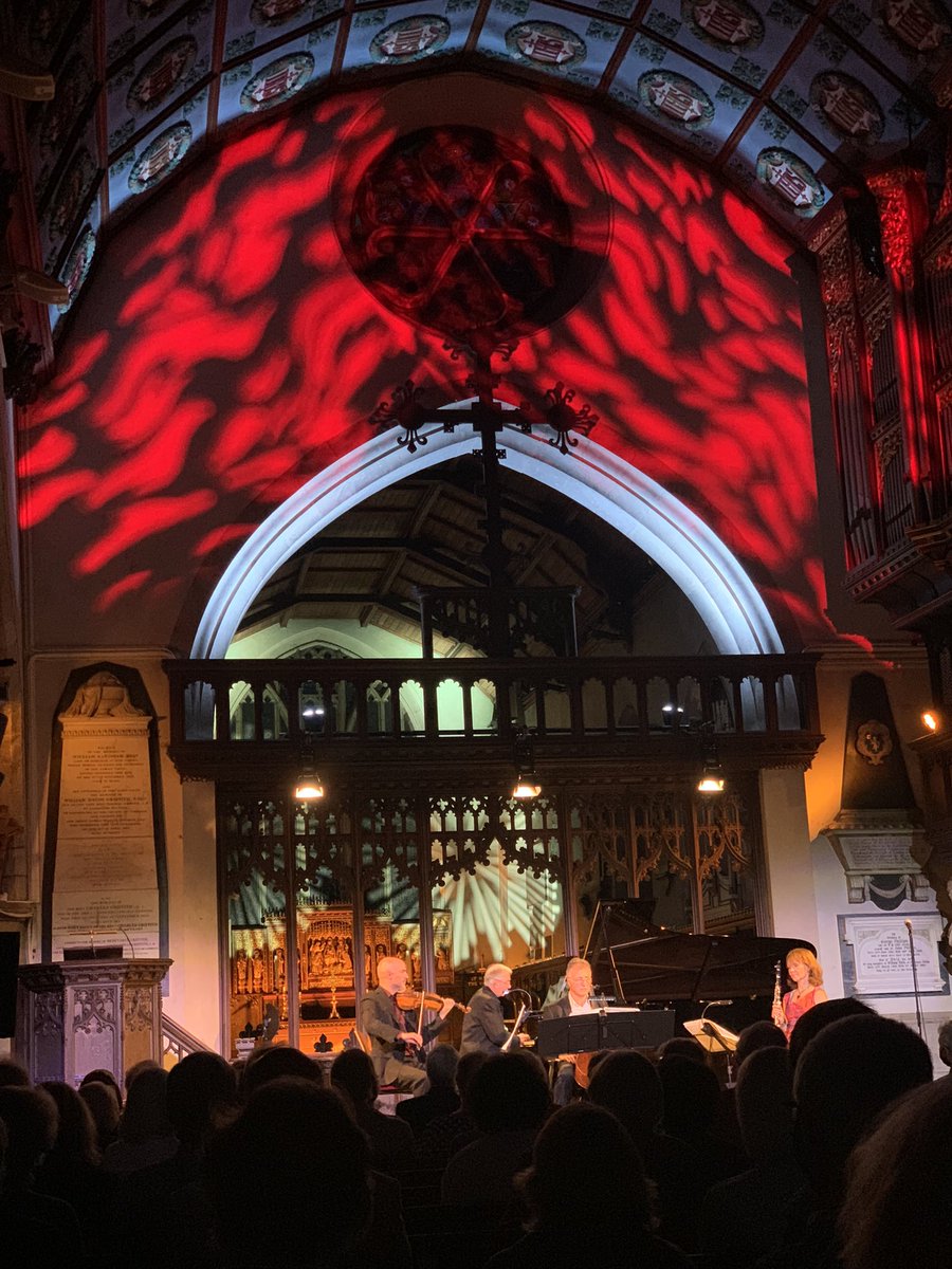 LeeHStoddart's tweet photo. Last night I had the pleasure of lighting Emma Johnson and friends at St Mary’s Church for @PetworthFest. The clarity of her clarinet playing was unbelievable https://t.co/Rk3145ST5H