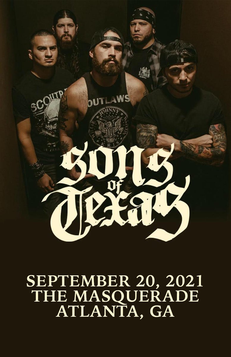 The Masquerade (@masquerade_atl) on Twitter photo 📣 JUST ANNOUNCED! <a href="/sonsoftexas/">Sons Of Texas</a> on 9/20 in Purgatory
🎫 on sale NOW at MASQ.com
FB Event: fb.me/e/Vg2h9aDX 📣 JUST ANNOUNCED! <a href="/sonsoftexas/">Sons Of Texas</a> on 9/20 in Purgatory
🎫 on sale NOW at MASQ.com
FB Event: fb.me/e/Vg2h9aDX