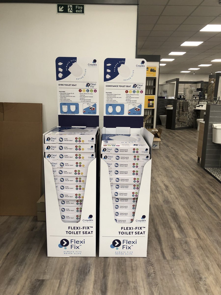 MCroydex's tweet photo. New range of trade essential products now in stock @RIDGEONS @Huws_Gray in Bury St Edmunds including our Amalfi shower accessories along with our flexi-fix Constance and Eyre toilet seats. #amalfi #toiletseatinnovation @CroydexTrade @ACroydex https://t.co/2edenLIRQL
