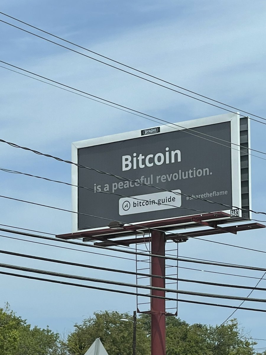 Saw this billboard today on Burnet Road, Austin, TX., capital of Texas and  World Capital of #Bitcoin #BTC