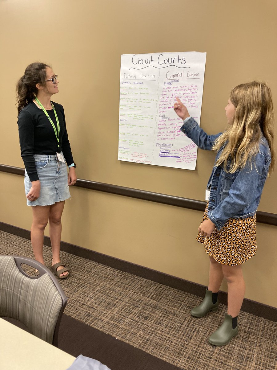 MrsBiondotweets's tweet photo. Day 2 began with a Jigsaw protocol. We learned so much about the court system yesterday, so we dug a bit deeper to strengthen our understanding! @OAISDfuturePREP #teamOttawaCountyCourts https://t.co/Juu6SRlJDZ