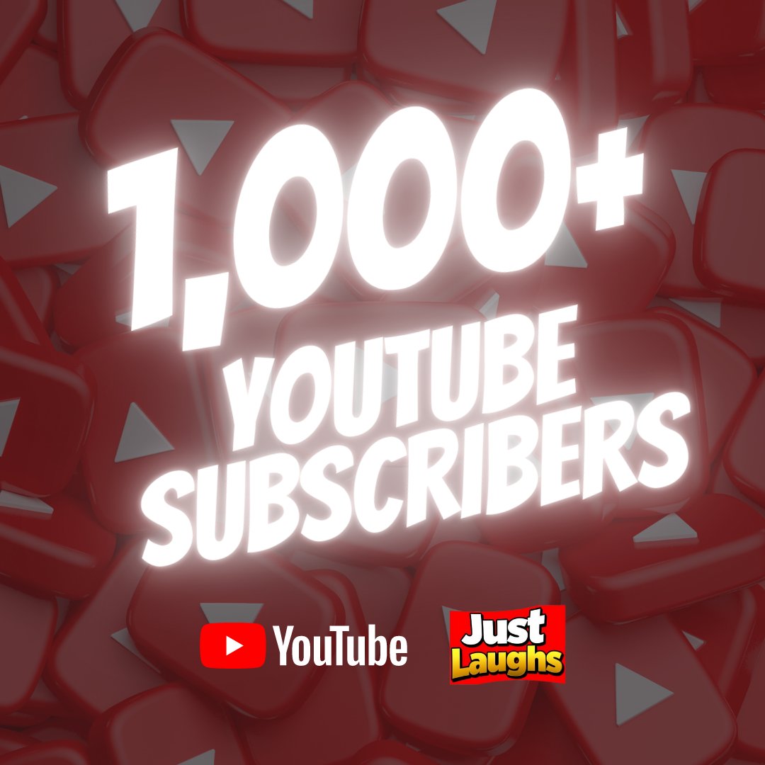 JustLaughs0's tweet photo. Thanks for 1,000+ subscribers! 🙏 Our YouTube is where you want to subscribe to be notified about the latest prank videos and announcements 📺 We’ve already got a collection of JustLaugh prank videos on our YouTube channel, https://t.co/vjDAcqr7G9  📽️ #JustLaughs #PrankVideos https://t.co/G6tDZbYoCk
