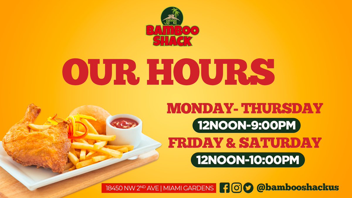 Bamboo Shack Miami tweet media